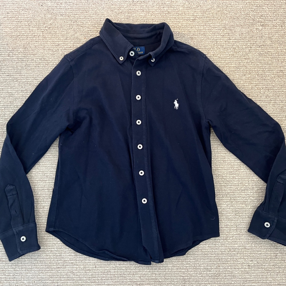 Ralph Lauren Boys featherweight cotton mesh shirt